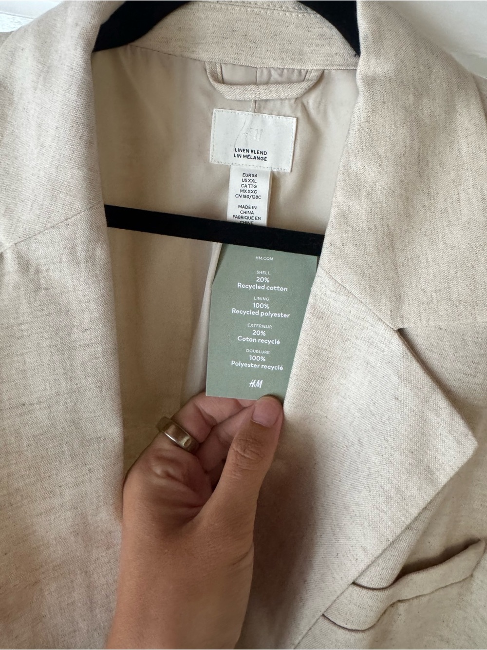H&M Linen Single-Button Blazer - Picture 2 of 4